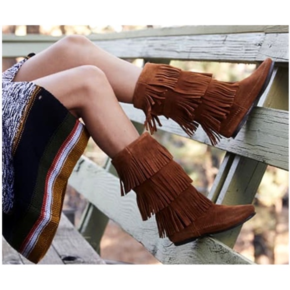 {Minnetonka} Three Fringe Mocassin - Picture 14 of 14